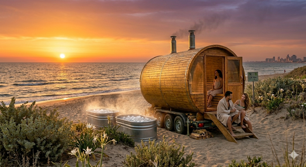 סאונה ניידת בטבע ישראל