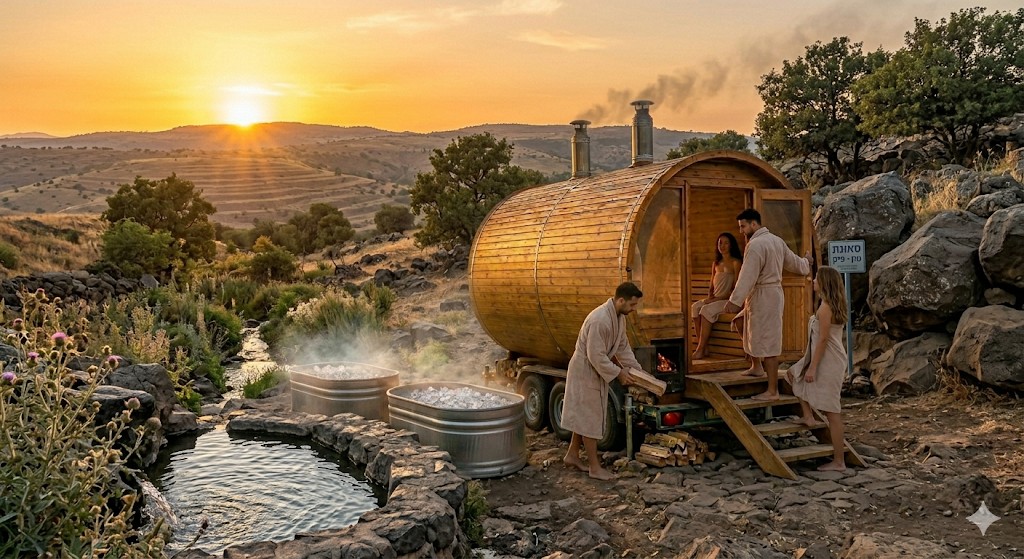 סאונה ניידת בטבע ישראל