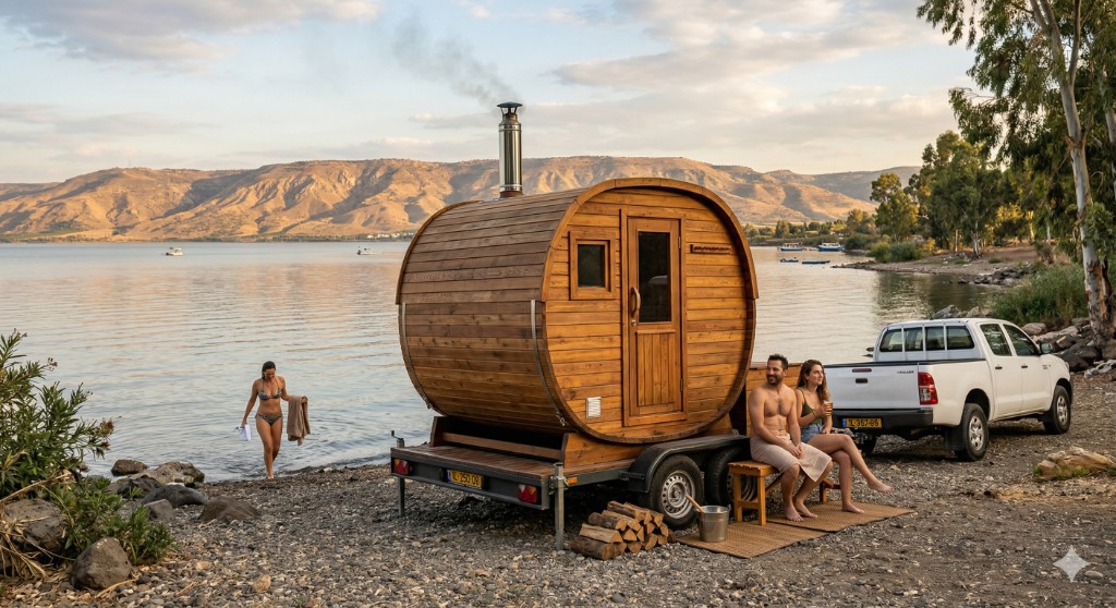 סאונה ניידת בטבע ישראל