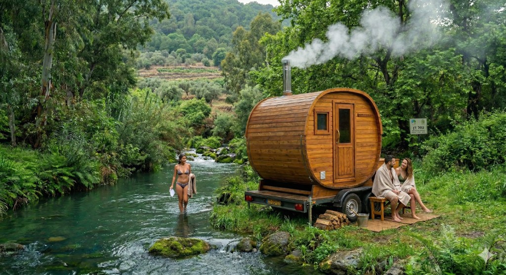 סאונה ניידת בטבע ישראל